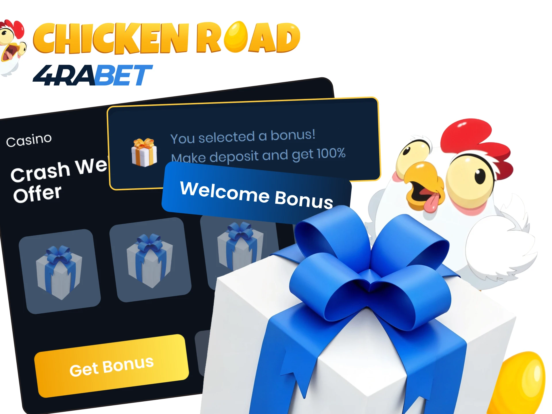 Get your welcome bonus on 4rabet for Chicken Road.