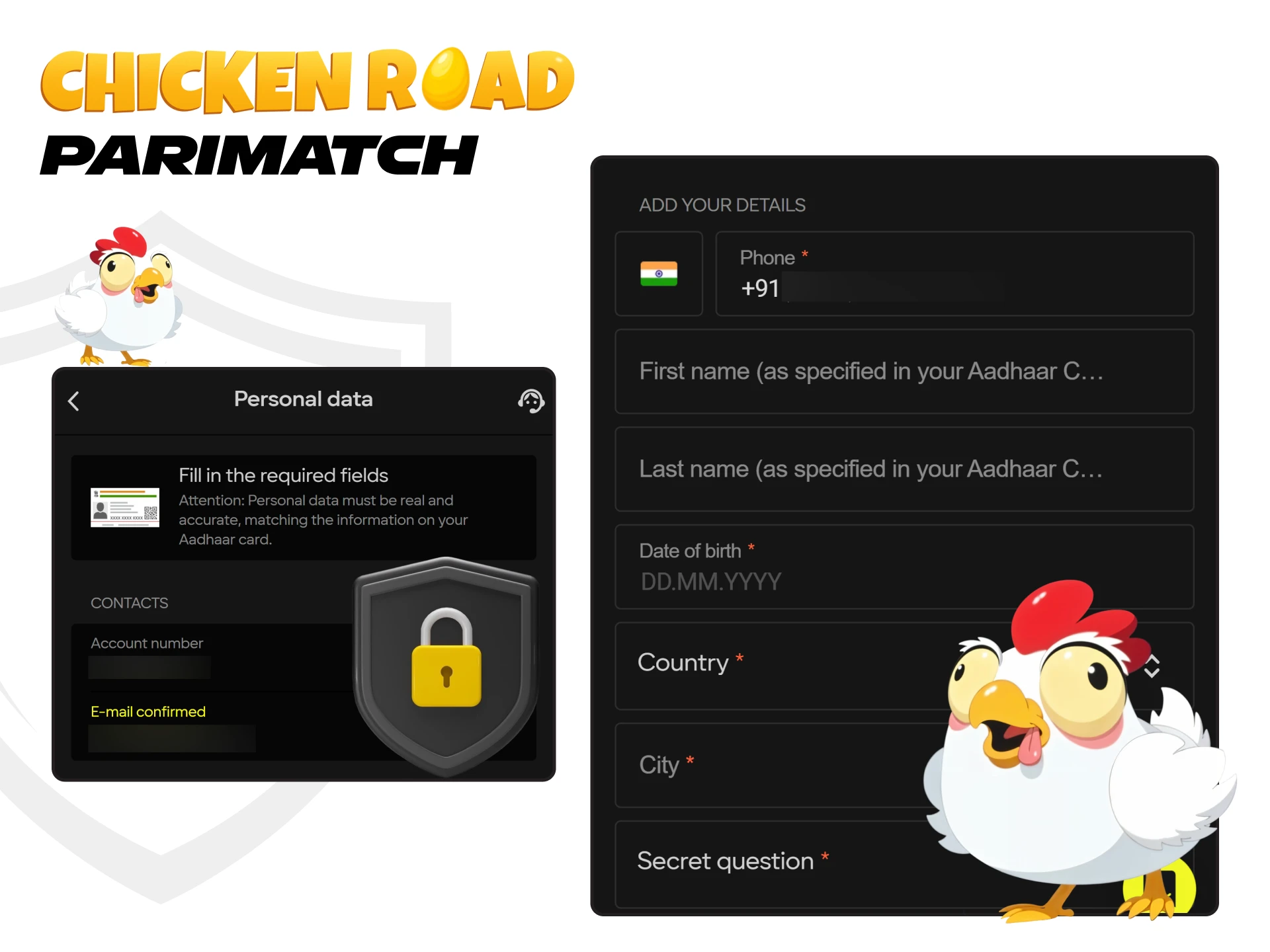 Verification on Parimatch protects your account.