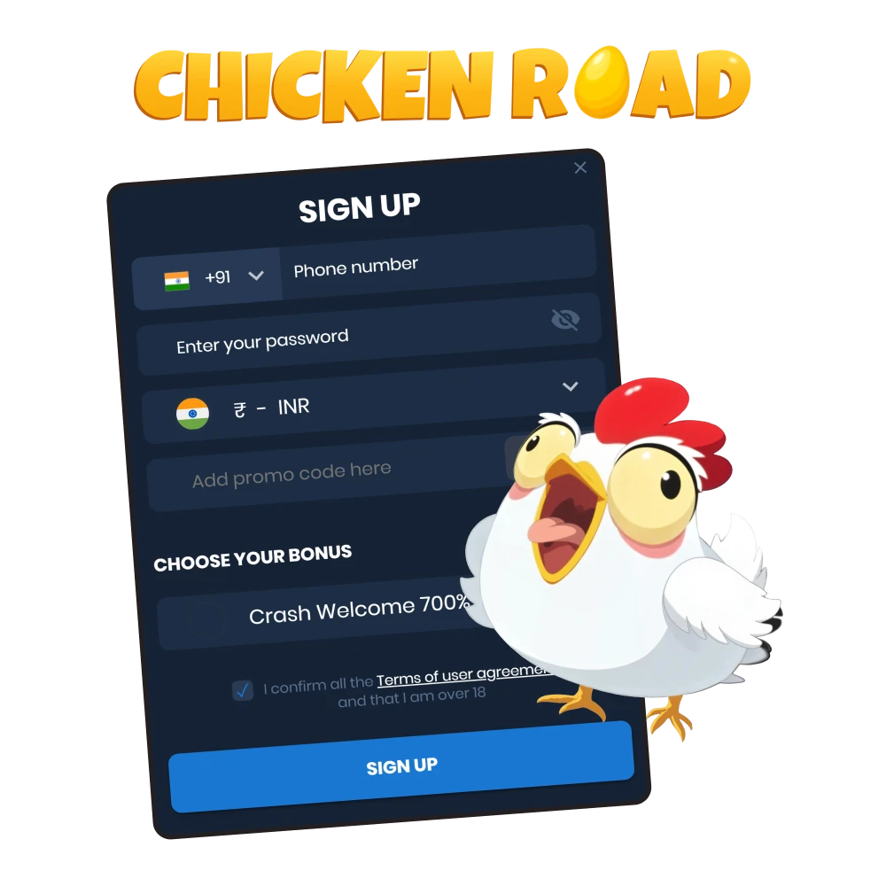 Learn how to register for the Chicken Road game.