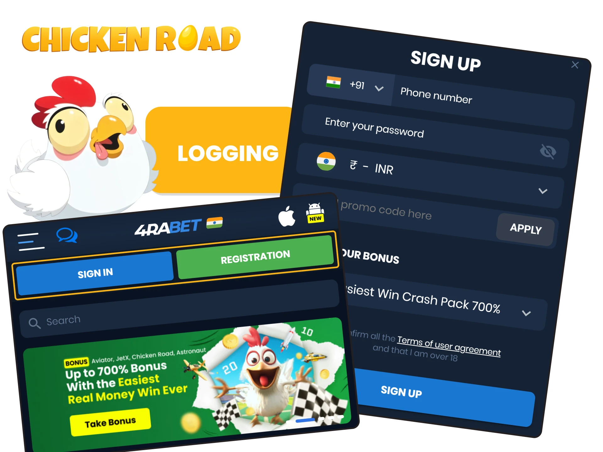 How to log in to Chicken Road.