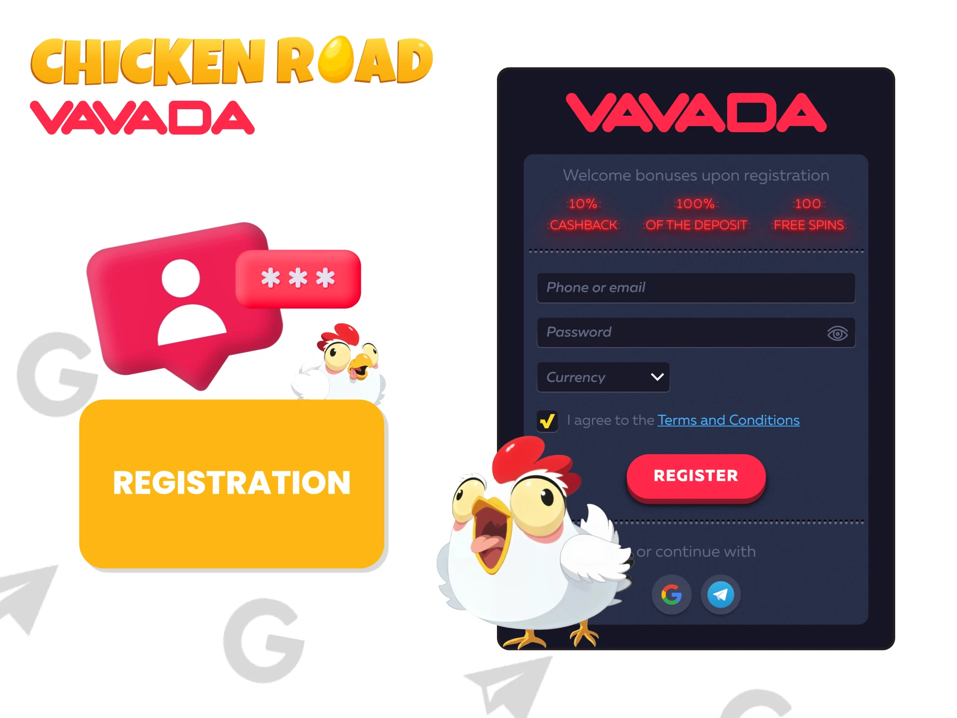 Step-by-step instructions for registering on Vavada.