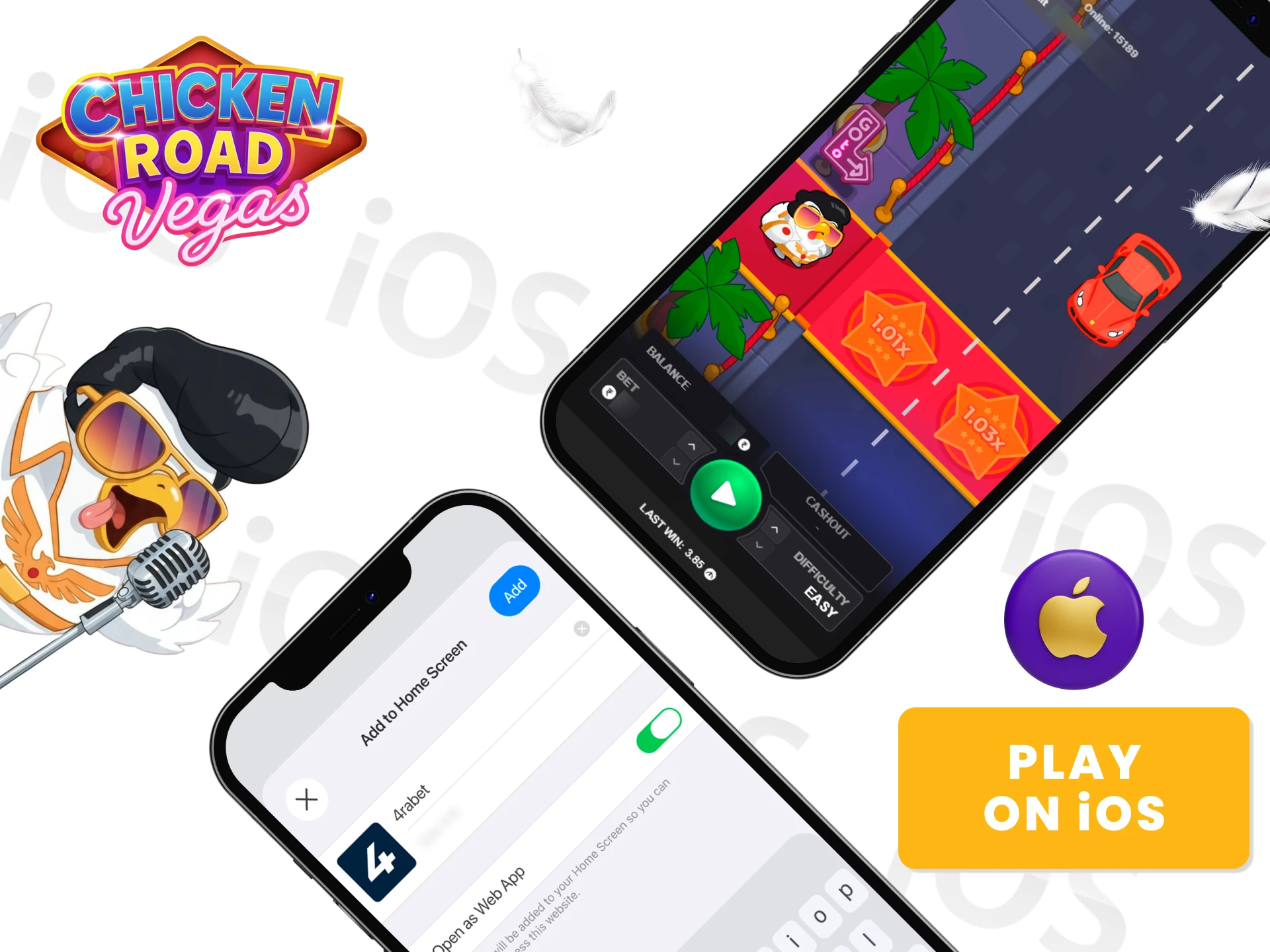 How to Download and Install Chicken Road Vegas on your iOS Devise.